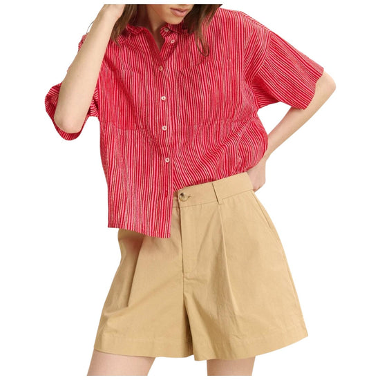 Short Come con pinces Beige 2131 COME BEIGE GARANCE PARIS 