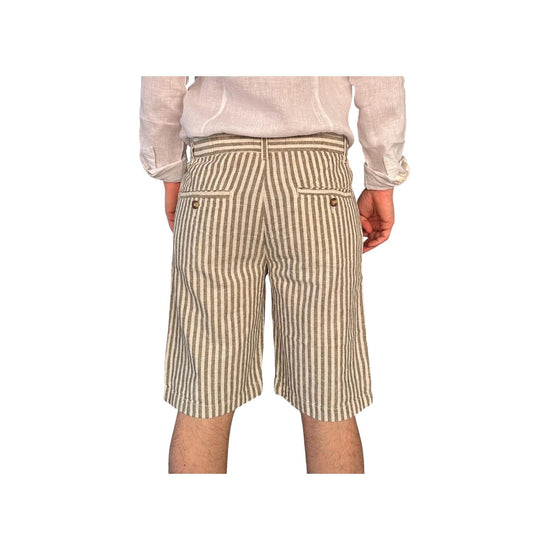 Bermuda misto lino Army green AU25S42BE PA1413 ARMY GREEN Alley docks 