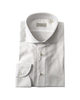 Classic Men's Shirt in White Woven Cotton
