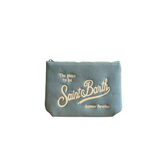 Pochette Aline in canvas Celeste ALI0047 01267L MC2 SAINT BARTH 