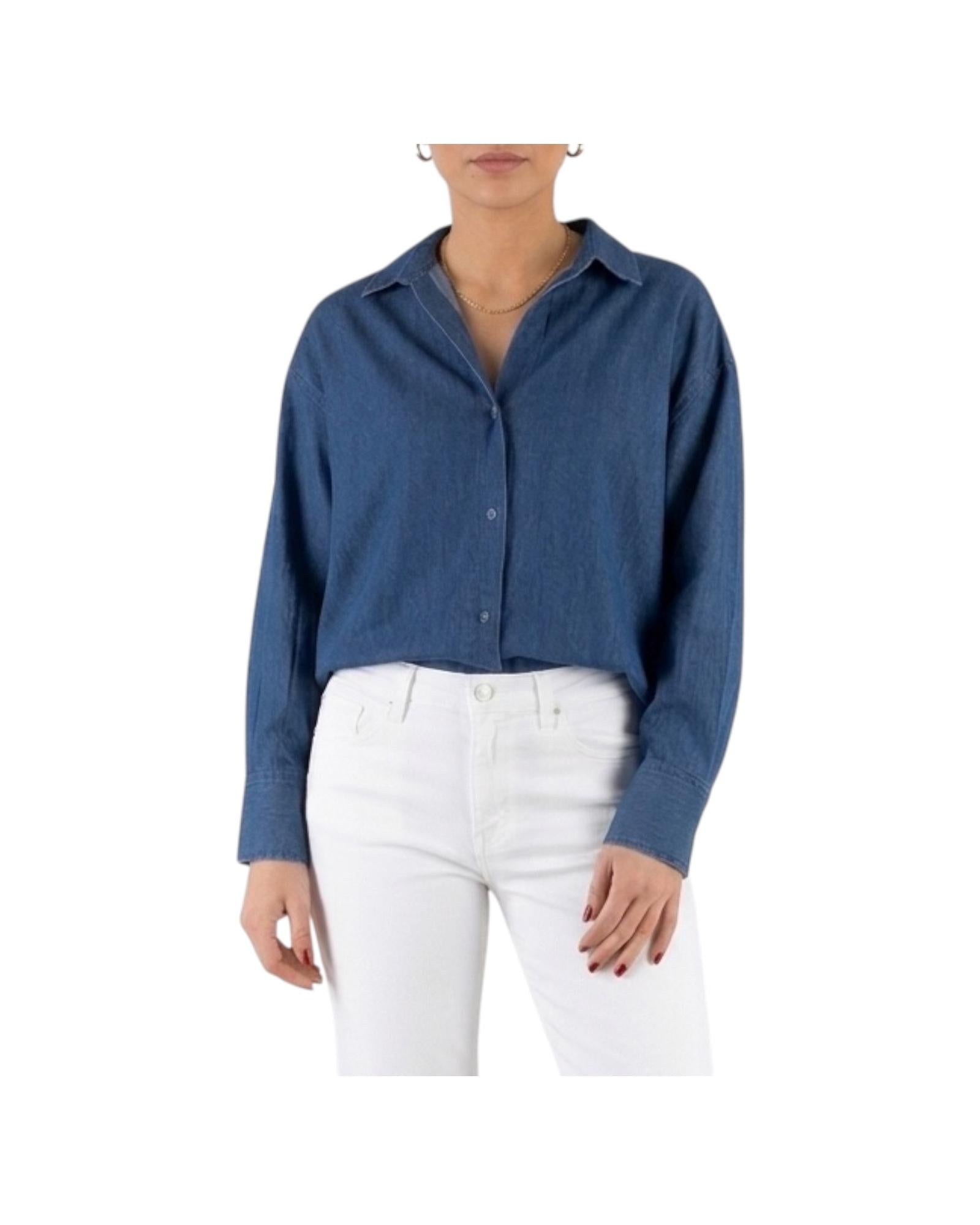 Camicia in chambray Denim CYS0001 01122L MC2 SAINT BARTH 