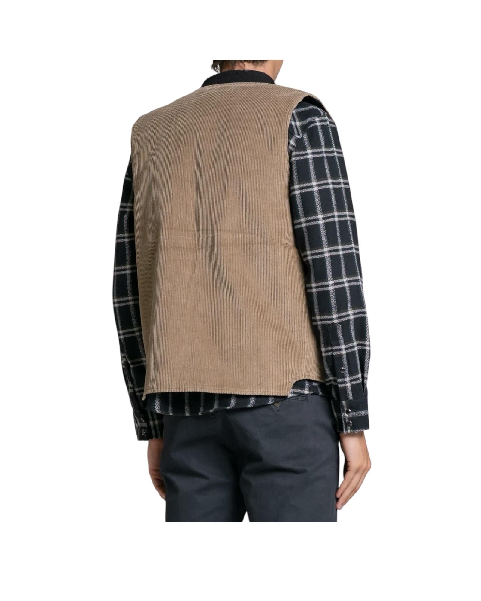 Gilet Martin reverse in corduroy Taupe MARTIN V05222 IMPURE 