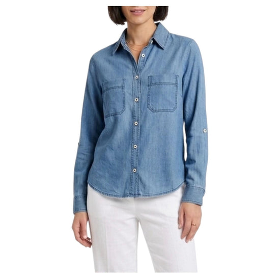 Camicia in chambray Blue ABBIE CMBC49 IMPURE 