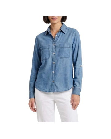 Camicia in chambray Blue ABBIE CMBC49 IMPURE 