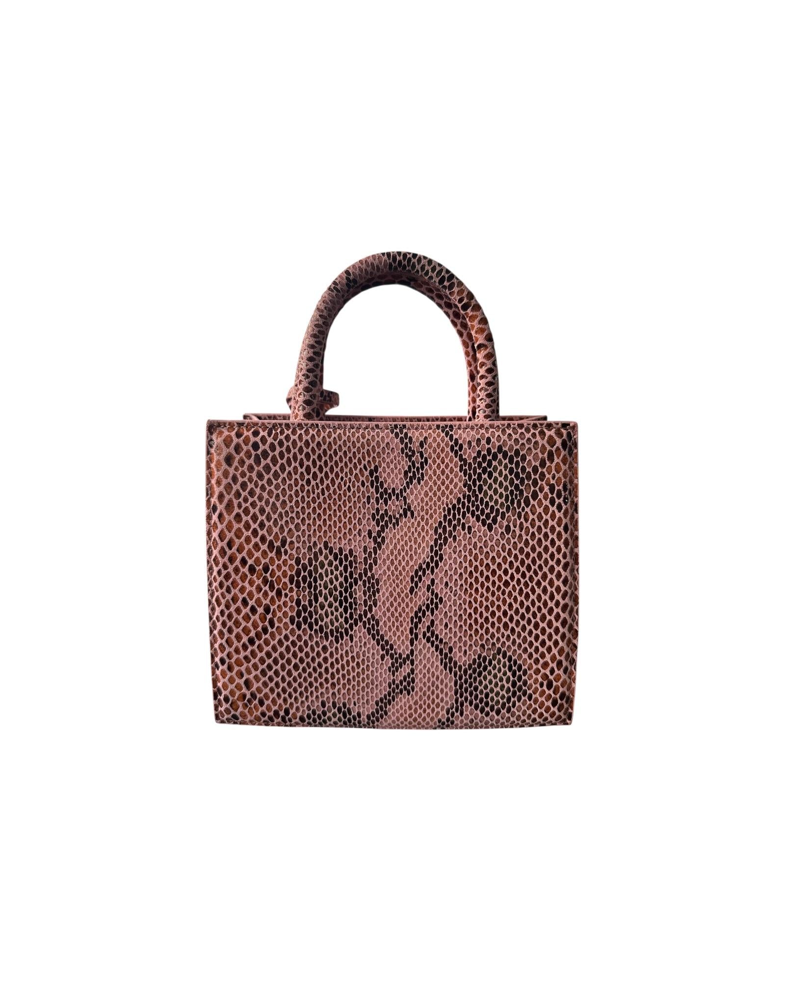 Shop Bag mini printed snake Rosa SHBM0002 00573I MC2 SAINT BARTH 