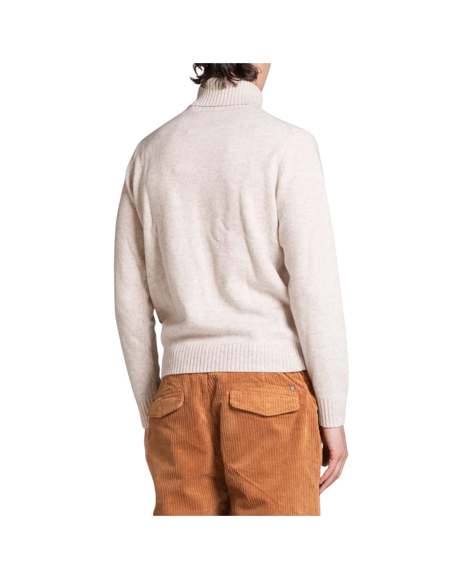 Maglione collo alto in moulinè Ecru JOHN WN7C56 IMPURE 
