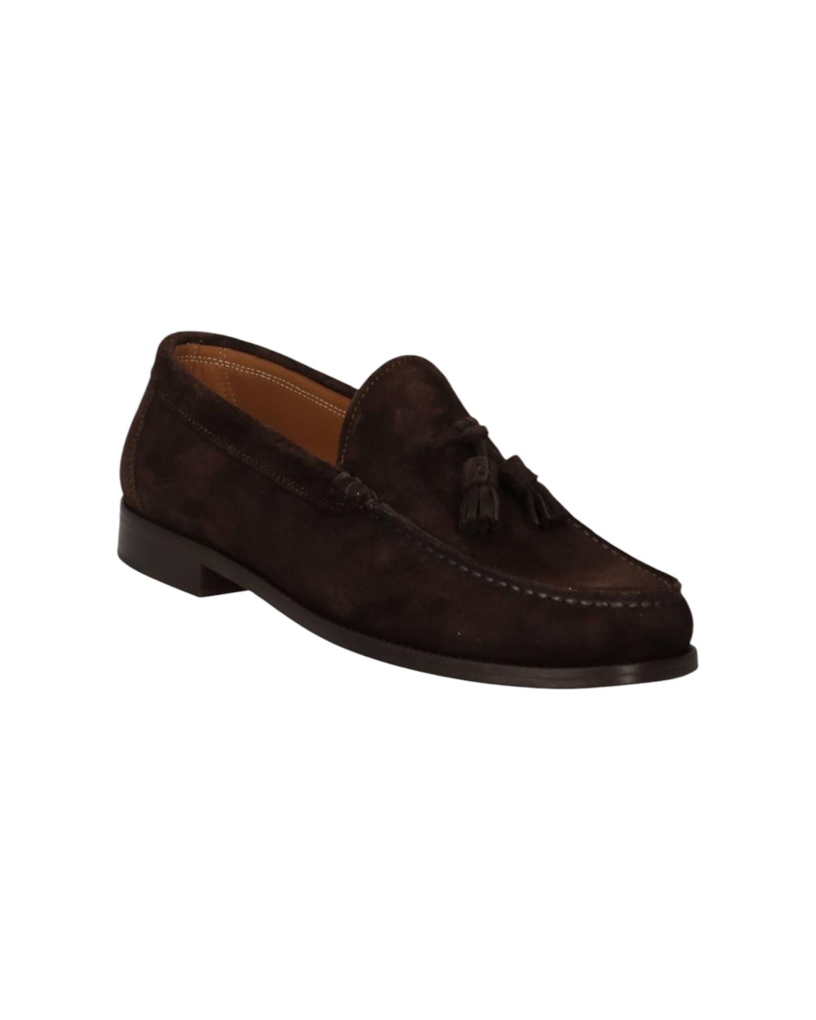 Mocassino con nappine in camoscio Testa di moro SBG1020 TESTA DI MORO KEBO 
