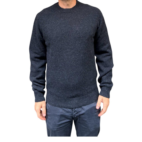 Maglione girocollo in lana Navy W9001 NAVY BL'KER 
