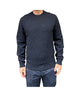Maglione girocollo in lana Navy