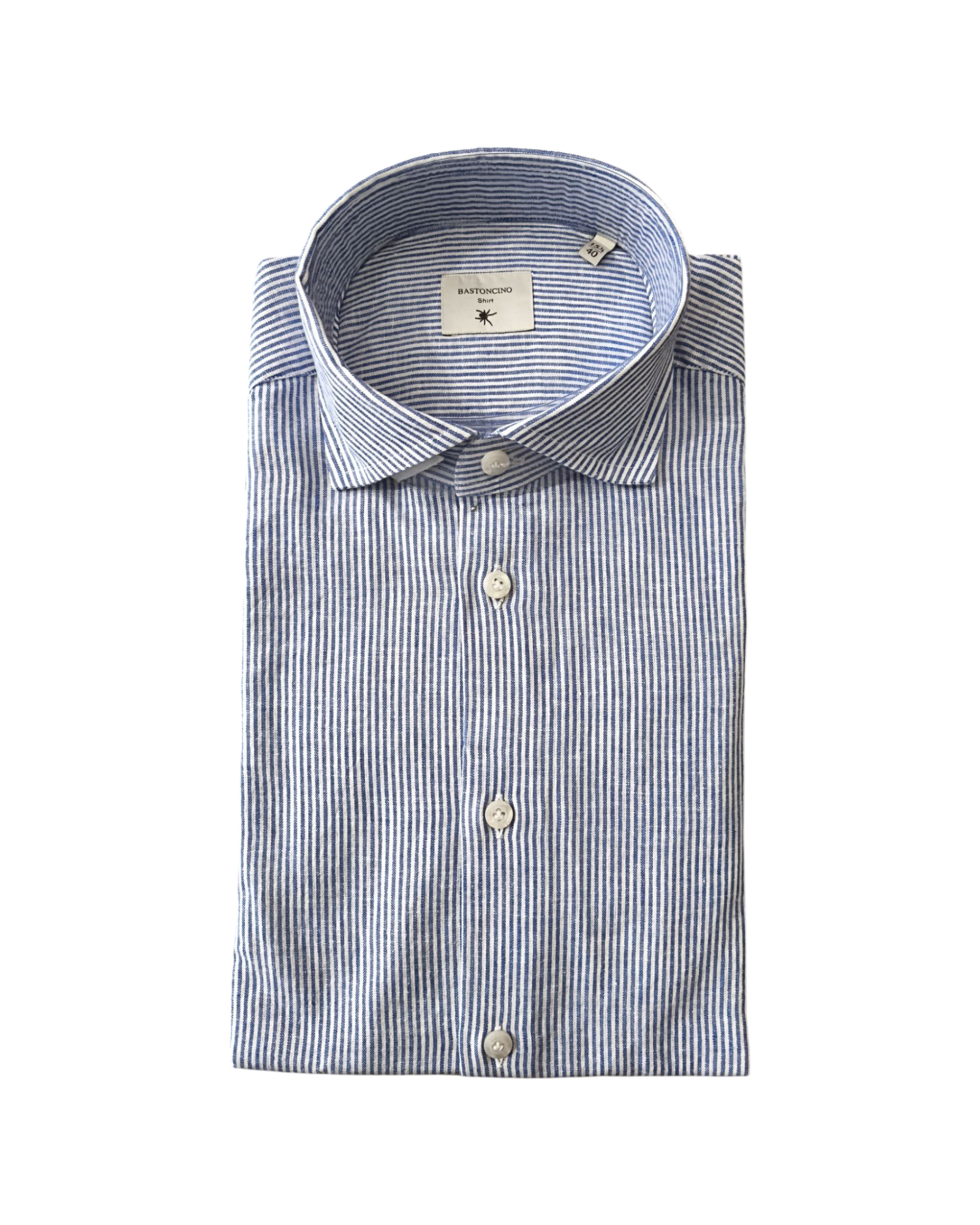 Camicia Simo Slim Lines Uomo Bianco Blu B1118 2 BASTONCINO