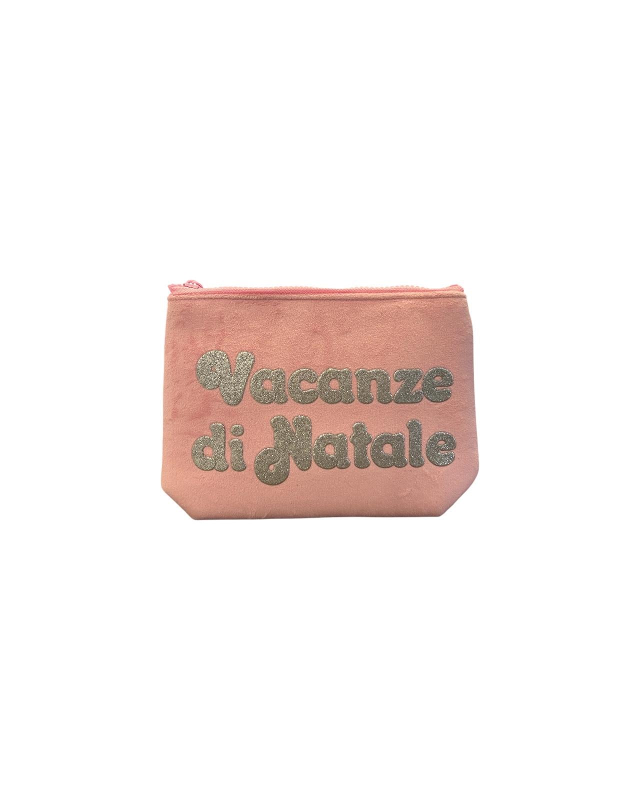 Pochette Aline Vacanze logo Rosa Velluto ALI0002 02349I MC2 SAINT BARTH