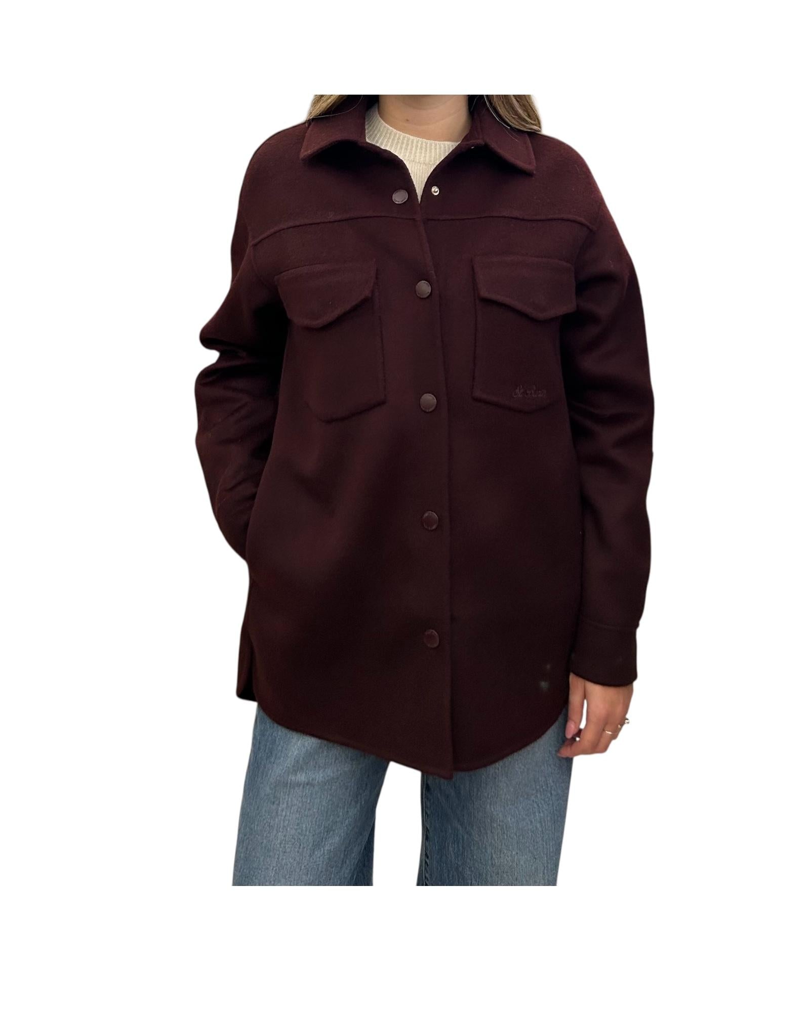 Giacca Chantel in tweed di lana Burgundy CNH002 0007I MC2 SAINT BARTH