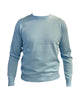 Maglia girocollo tinta unita azzurro