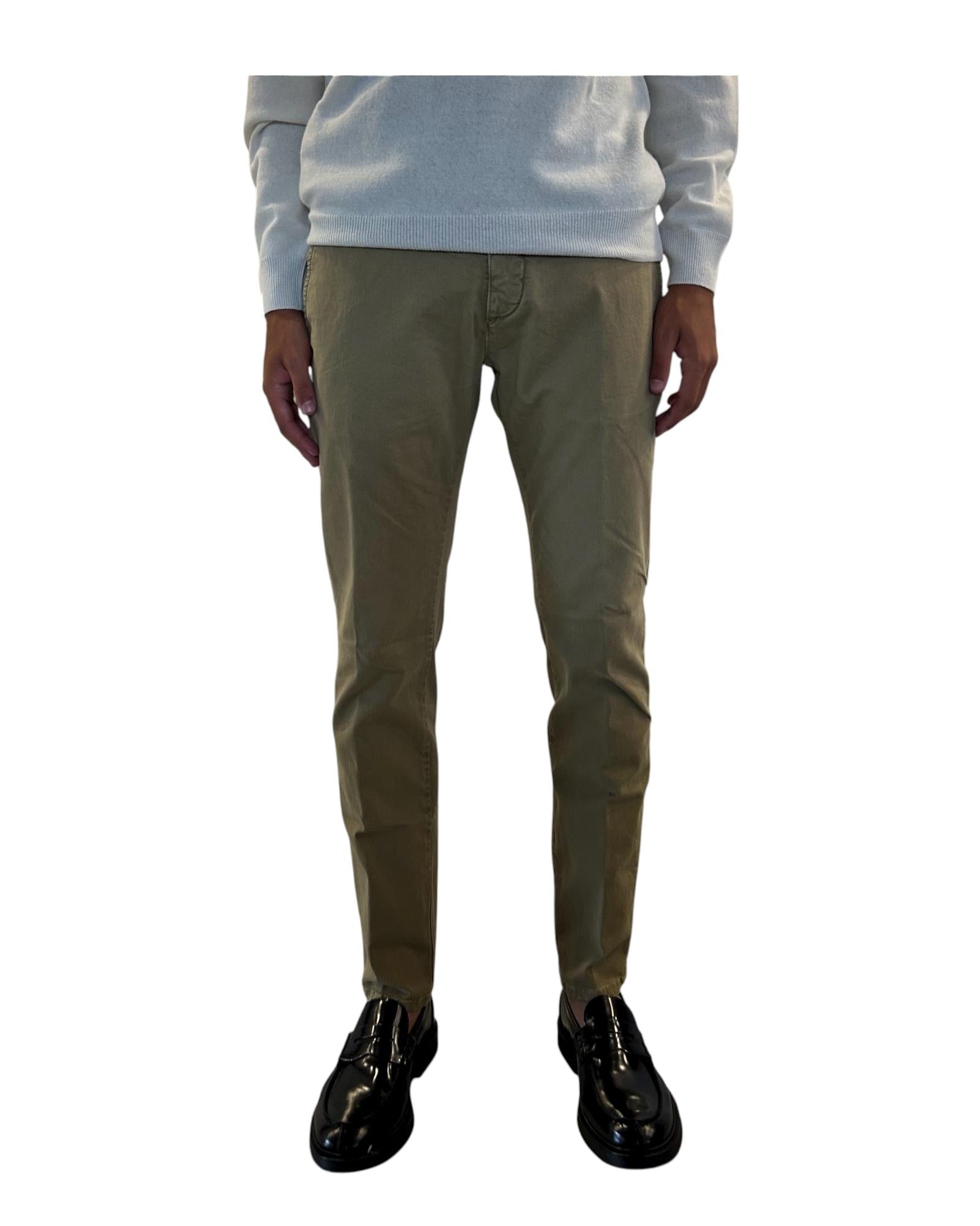 Pantalone Soho Gabardina Khaki green 052 SOHO GABARDINA KHAKI GREEN MODFITTERS 