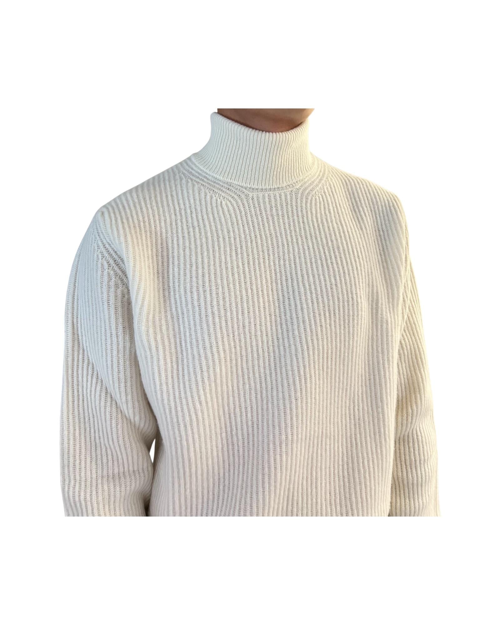 Maglione a costa inglese Panna 6144 0125 +39MAsq 