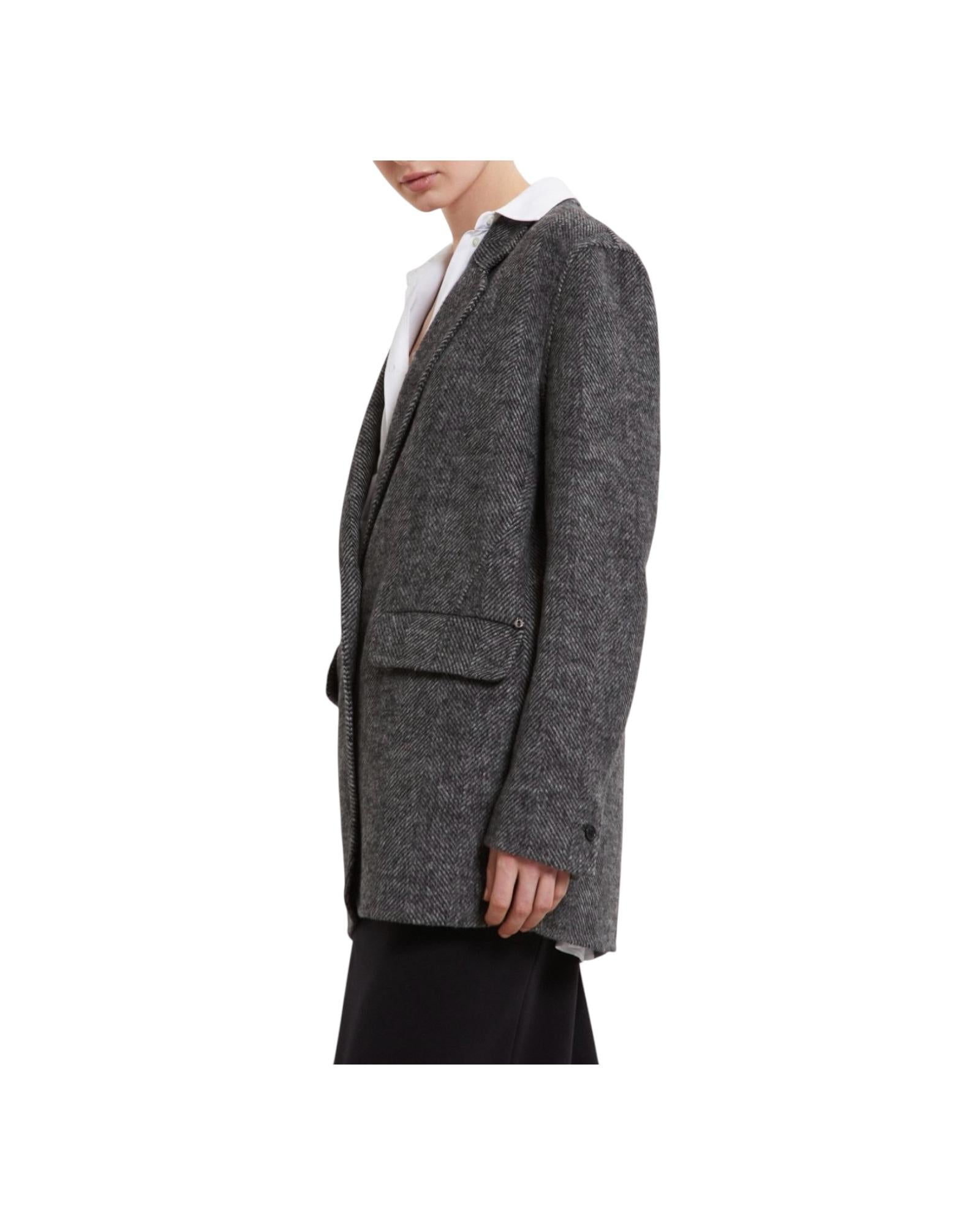 Giacca Over in misto lana FOS DG6149 NERO OTTOD'AME 