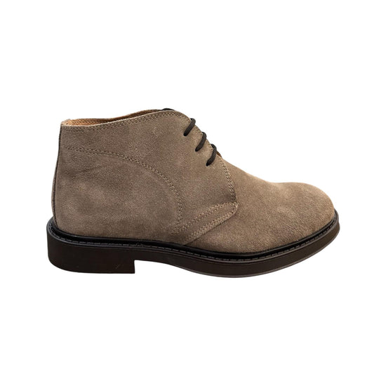 Stivaletto uomo in camoscio Tortora 30200 TORTORA Antico calzaturificio artigiano 