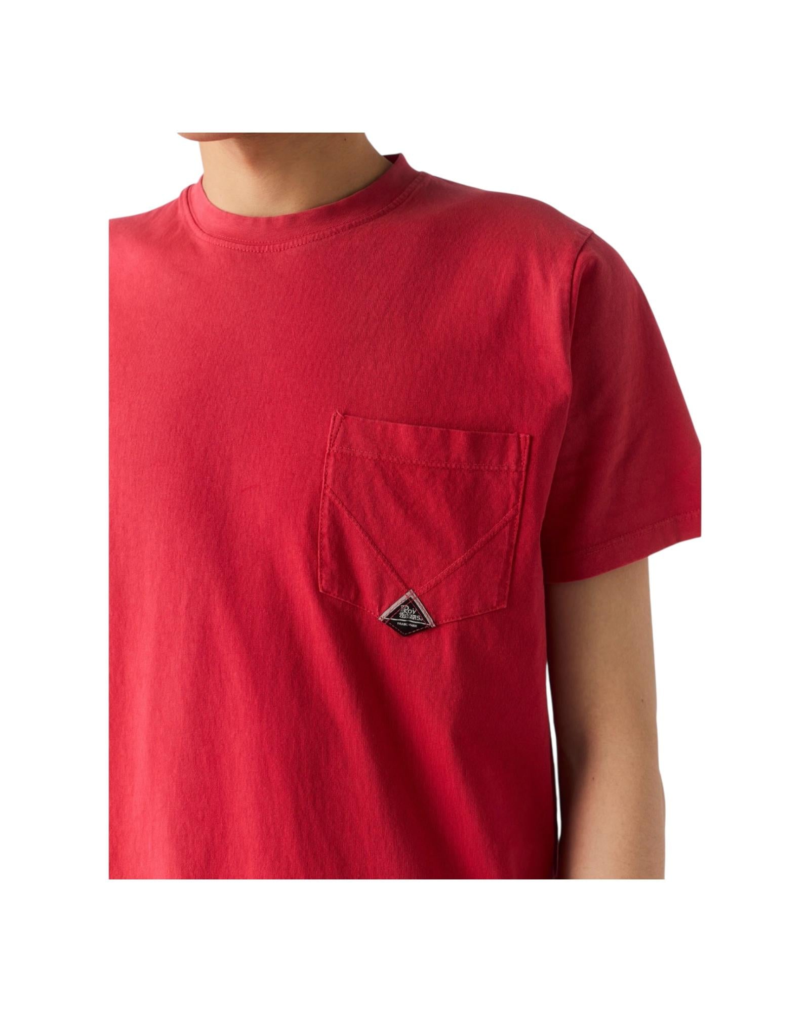T-shirt pockett in jersey di cotone, coral. RRU90048CA160111 C0077 ROY ROGER'S 
