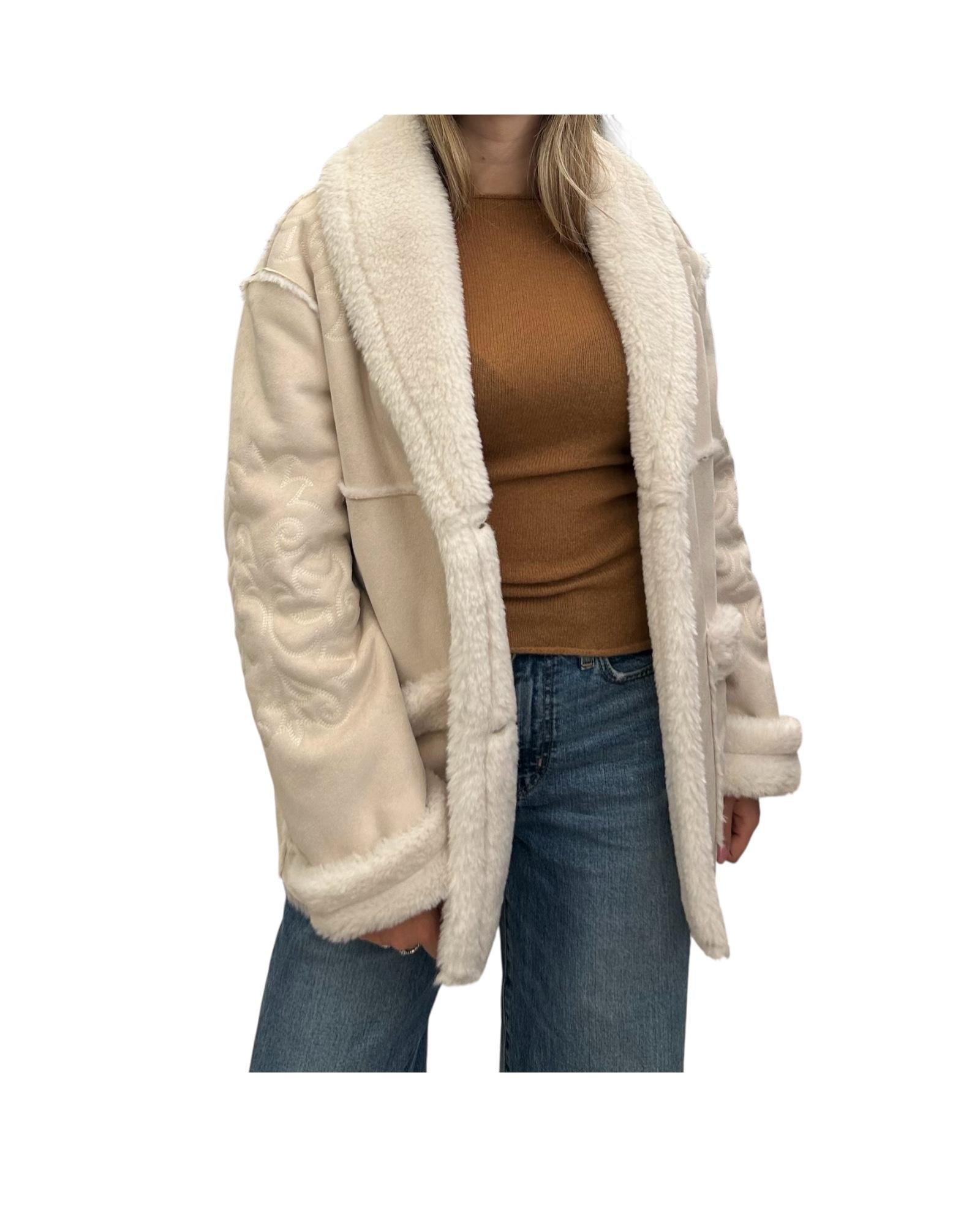 Giacca da donna in shearling Burro DORY003 00190I MC2 SAINT BARTH 