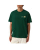 T-shirt in cotone verde con ricamo Rotolando verso valle
