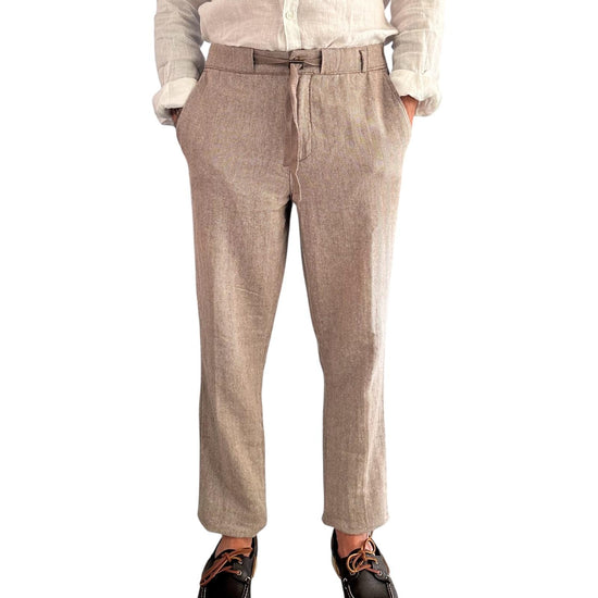 Pantalone misto lino Coffee Brown AU25S31PA PA1432 COFFEE BROWN Alley docks 