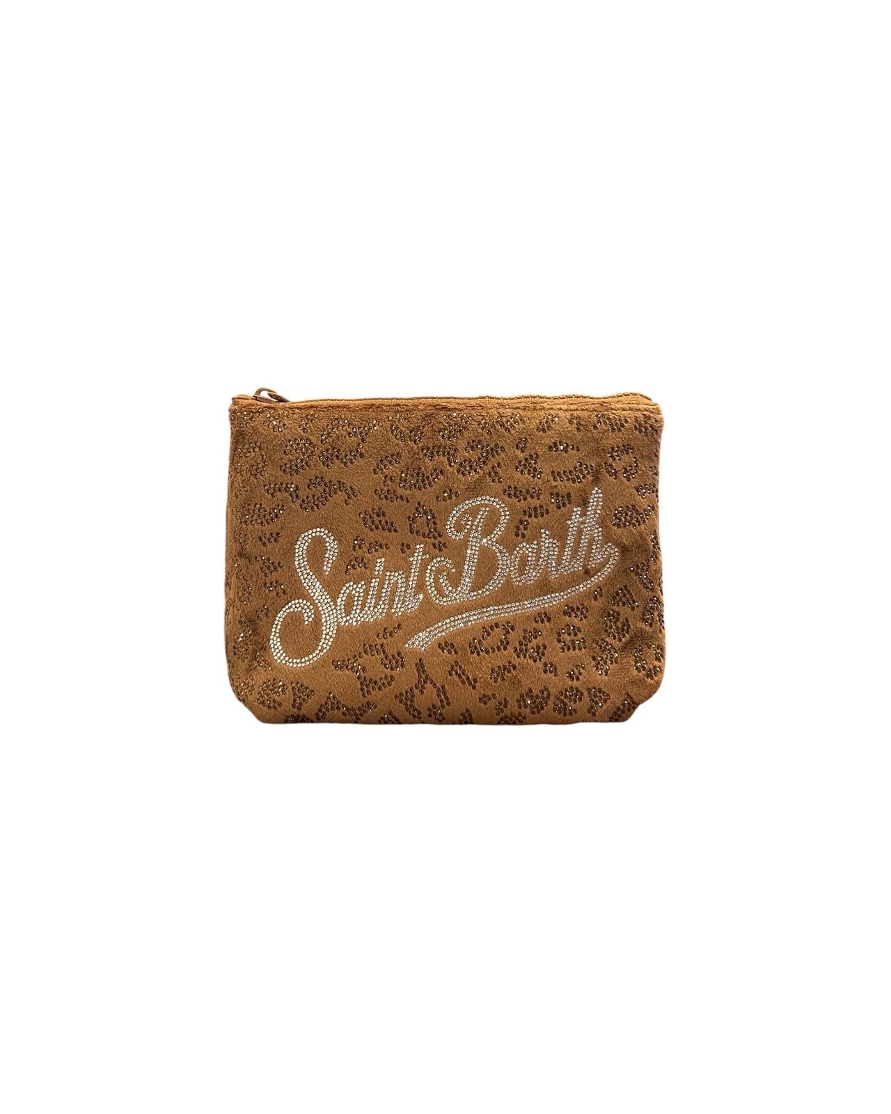 Pochette Aline in velluto Strass leopard ALI0032 00274I MC2 SAINT BARTH