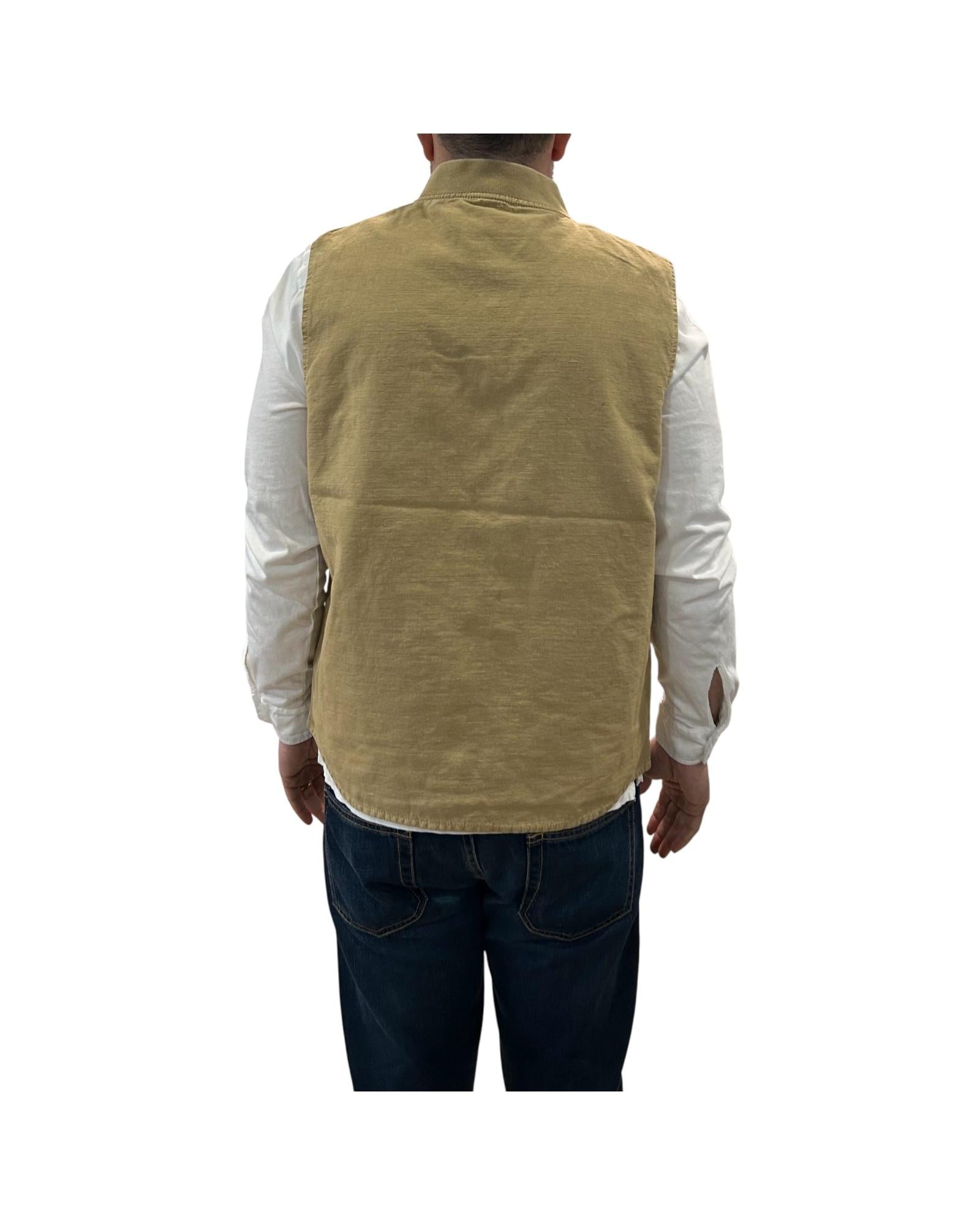 Gilet misto lino Sand 6511 SAND BL'KER 