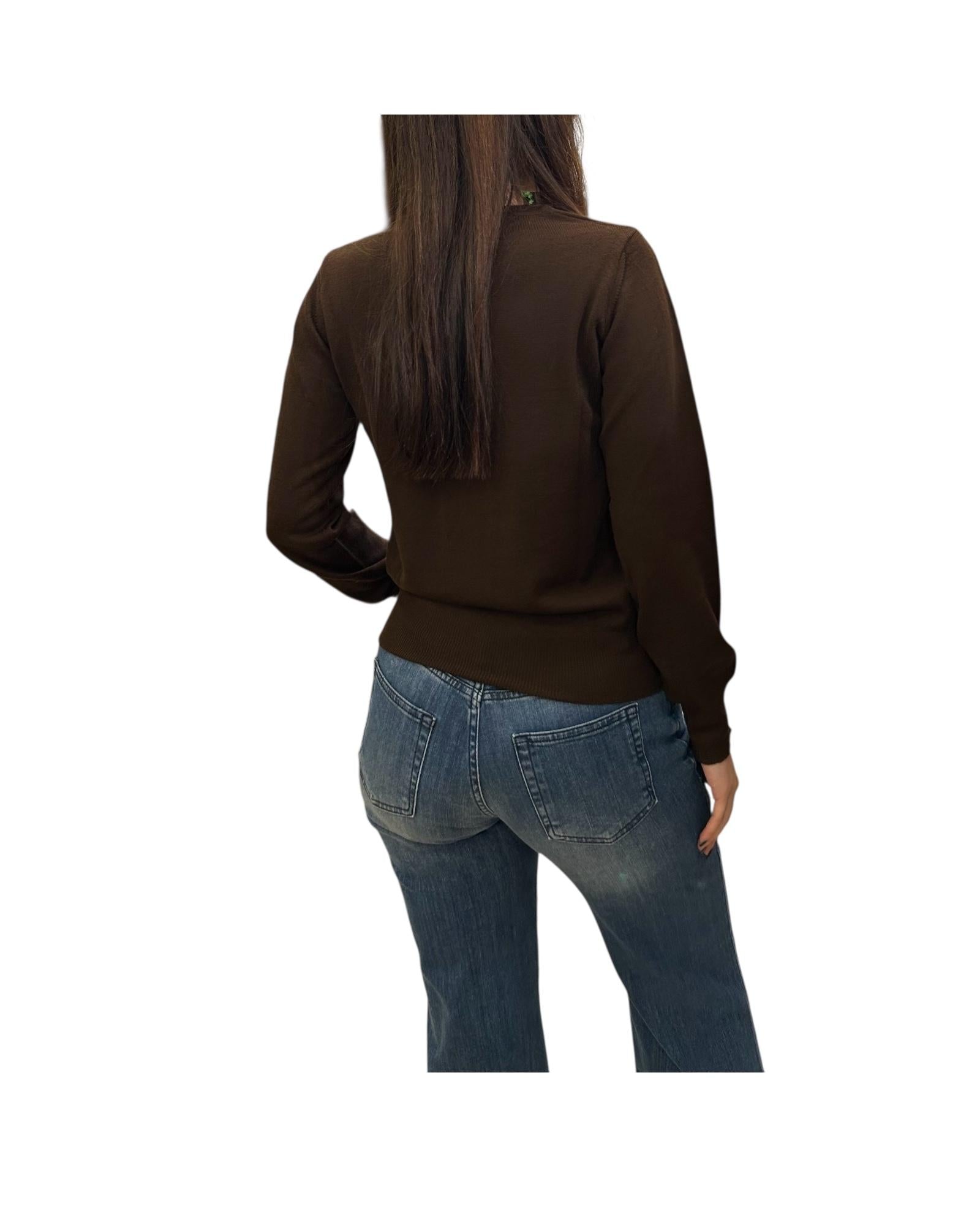 Girocollo in lana merino Testa di moro MAGLIE GIROCOLLO TDM AlEXANDRE STONE 