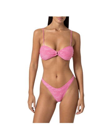 Bikini top con slip americano fisso Rosa SW0721 ROSA F**K 