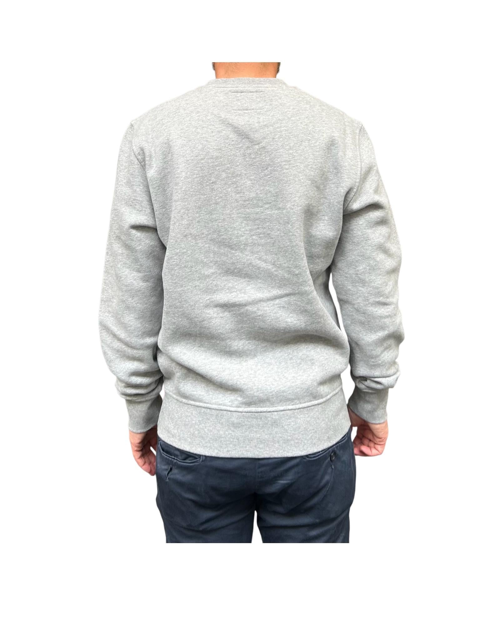 Felpa uomo in cotone Grey melange GR4007 0013 GREY MELANGE BL'KER 