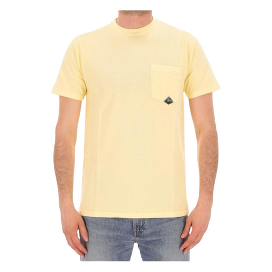 T-shirt pocket in jersey di cotone,lemon. RRU90048CA160111 C0359 ROY ROGER'S 
