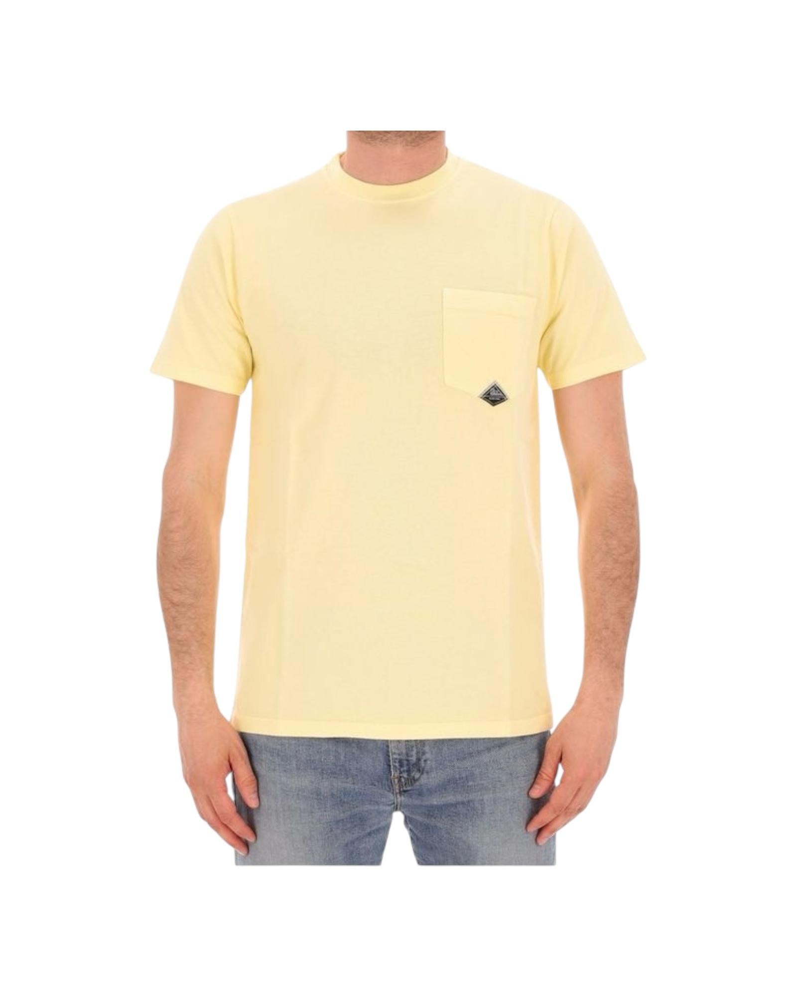 T-shirt pocket in jersey di cotone,lemon. RRU90048CA160111 C0359 ROY ROGER'S