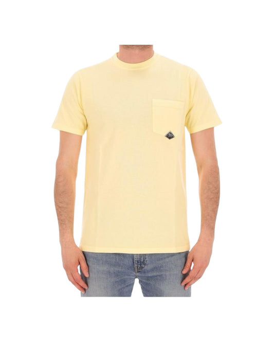 T-shirt pocket in jersey di cotone,lemon. RRU90048CA160111 C0359 ROY ROGER'S 