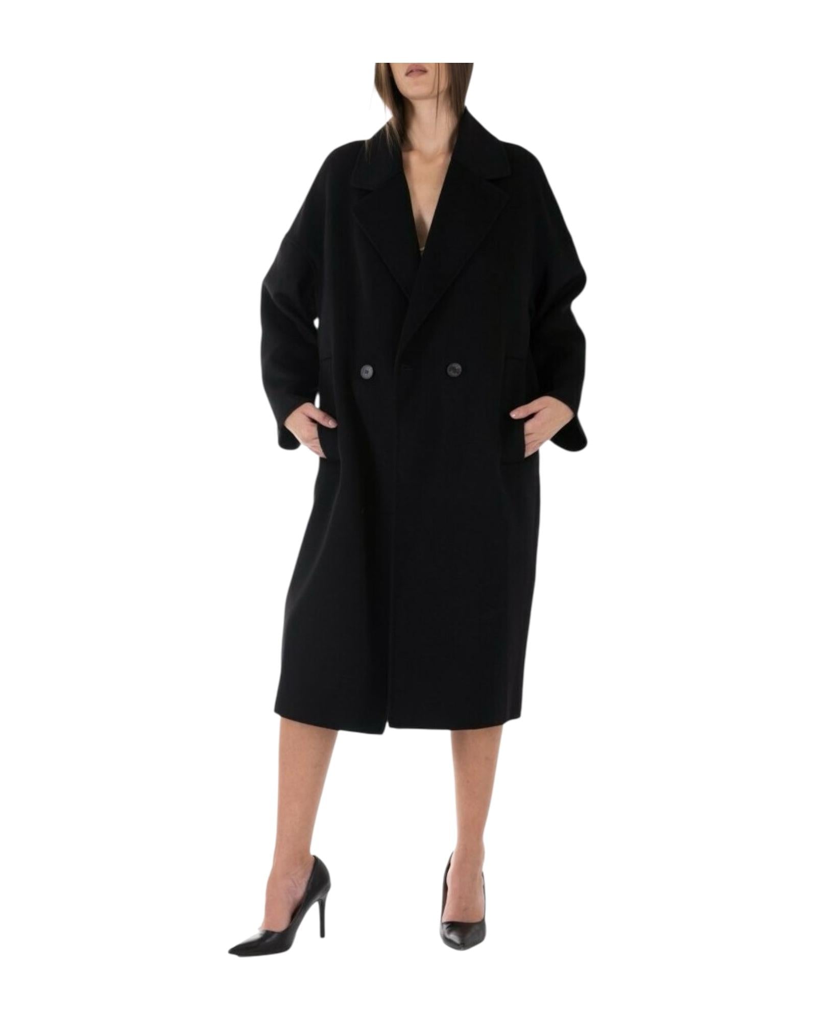 Cappotto doppiopetto over Nero TF0003 NERO VICOLO