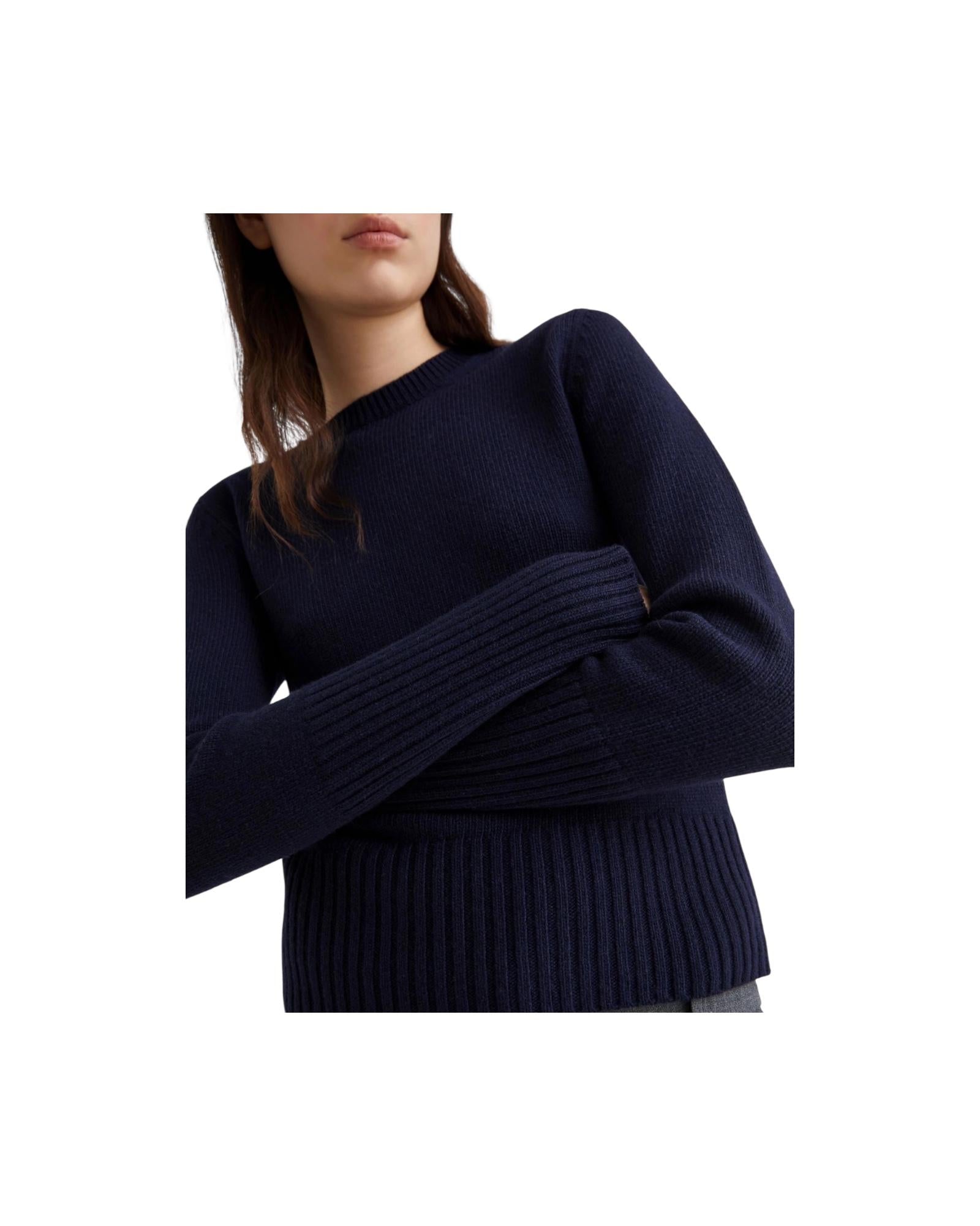 Maglia in misto cashmere e viscosa Blu CAPANNA 004 MARELLA 