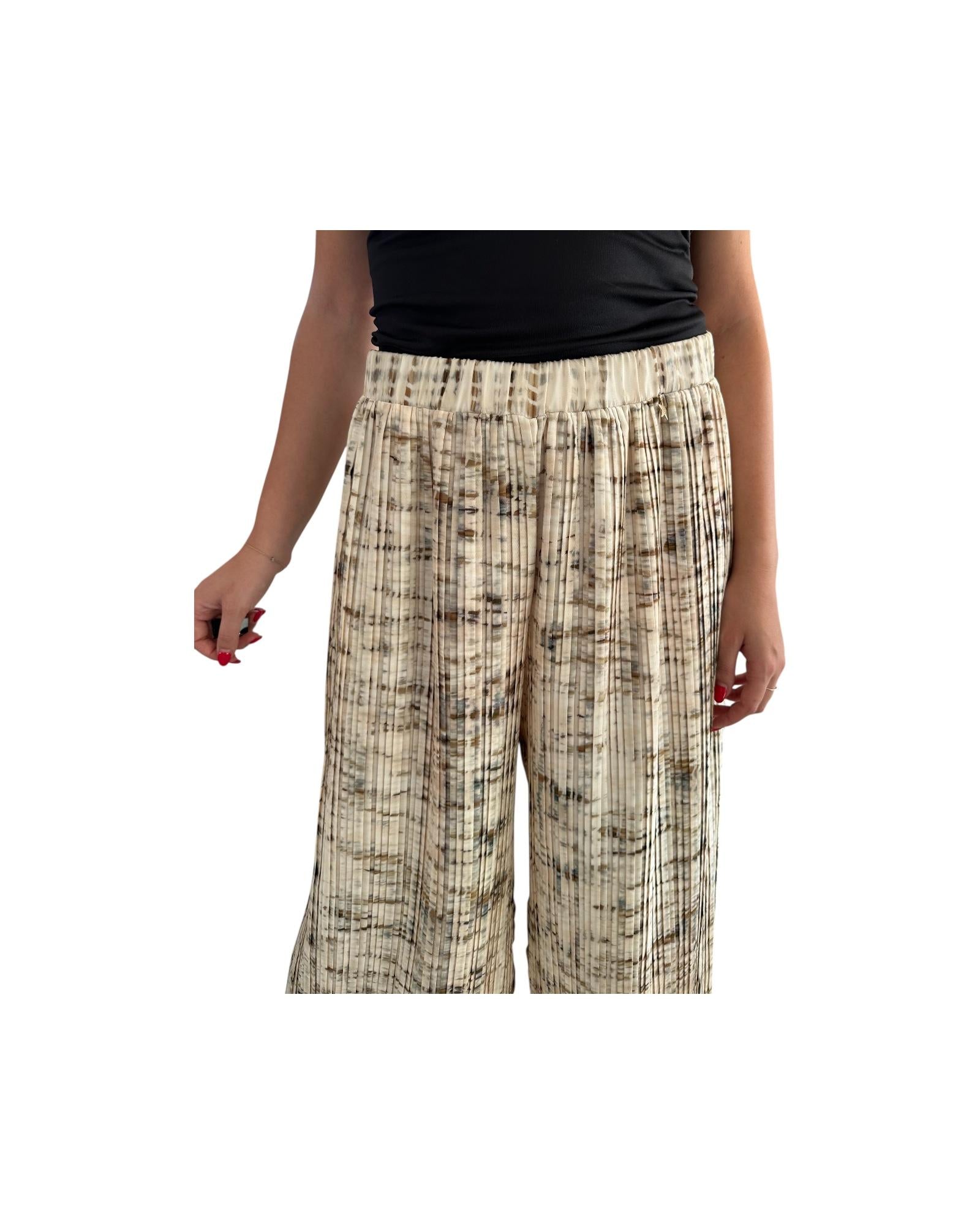 Pantalone a palazzo beige