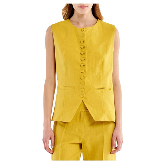 Gilet in lino Mimosa TAB1582 MIMOSA VICOLO 