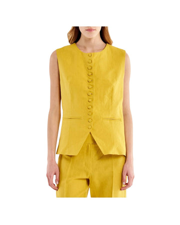 Gilet in lino Mimosa TAB1582 MIMOSA VICOLO 