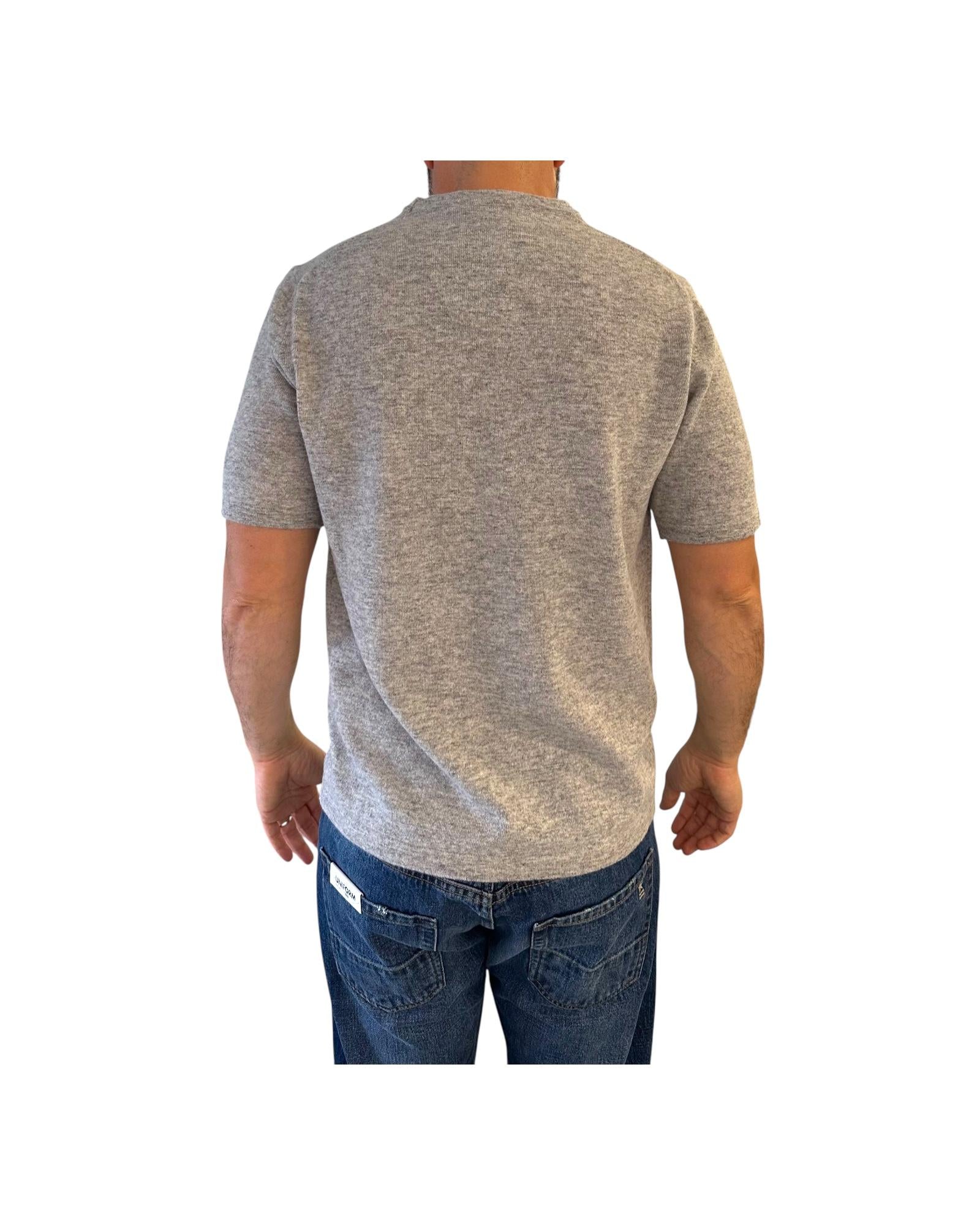 Maglia a maniche corte Grigio 0037 10 WOOL&CO