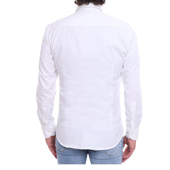 Camicia Uomo in cotone Bianco B1379 1 BASTONCINO 