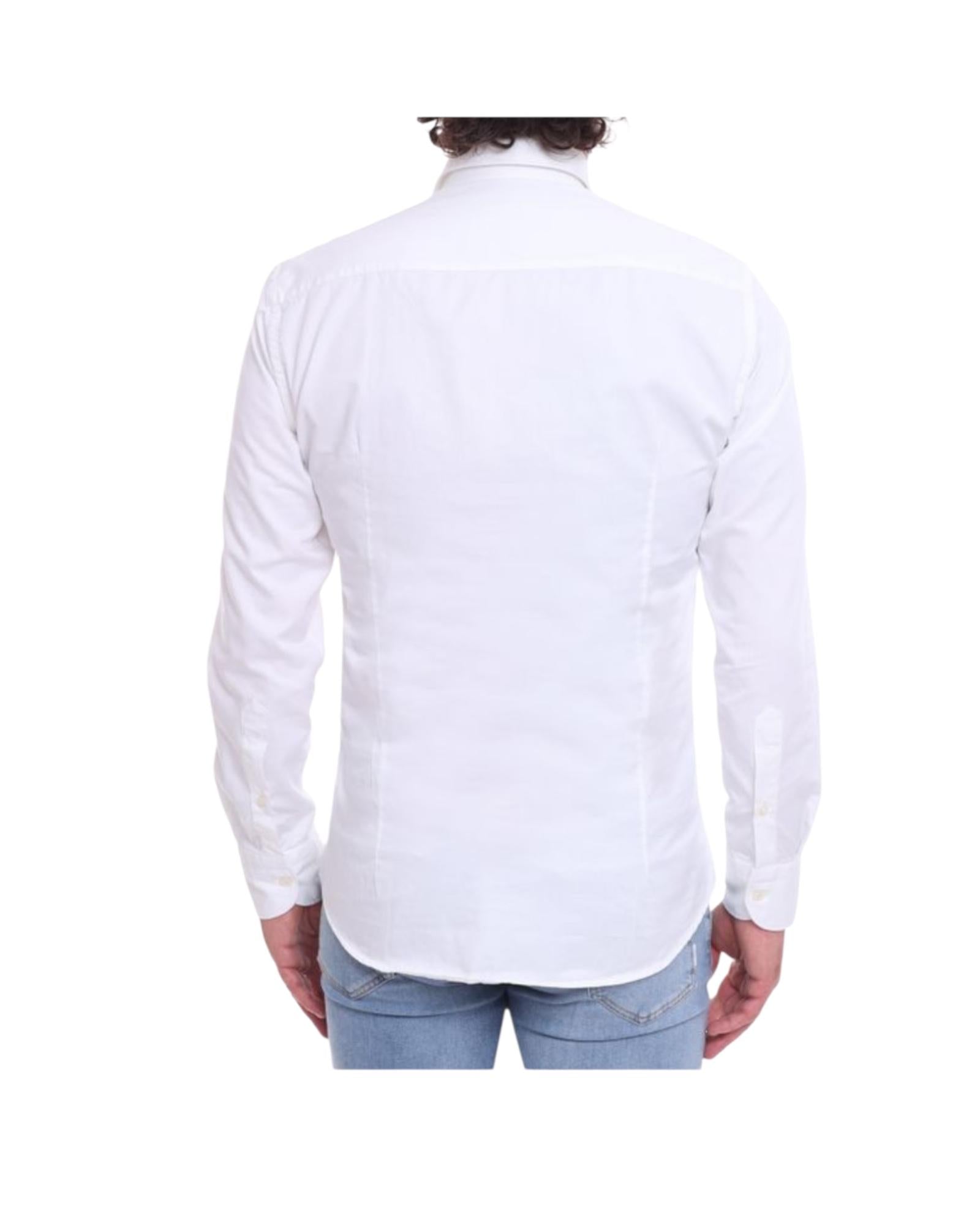 Camicia Uomo in cotone Bianco B1379 1 BASTONCINO 