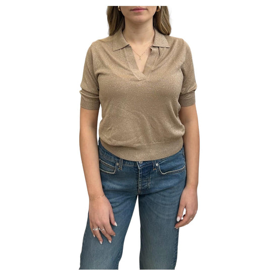 Polo Lurex Mandorla B39D0232 MANDORLA SOUVENIR 