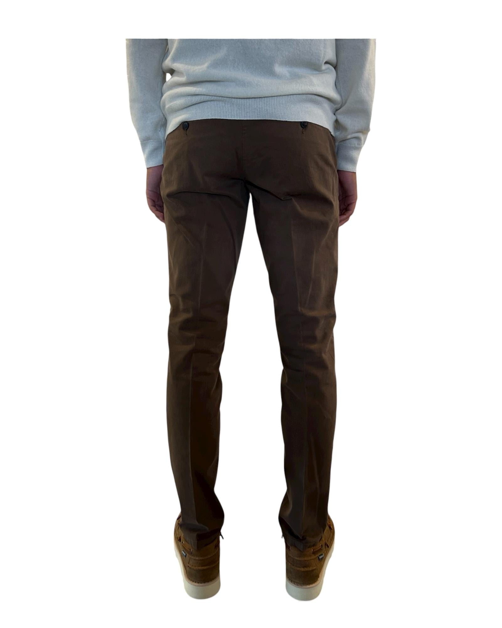 Pantalone New Rolf in gabardina Read leather RRU013C8700112 C0108 ROY ROGER'S 