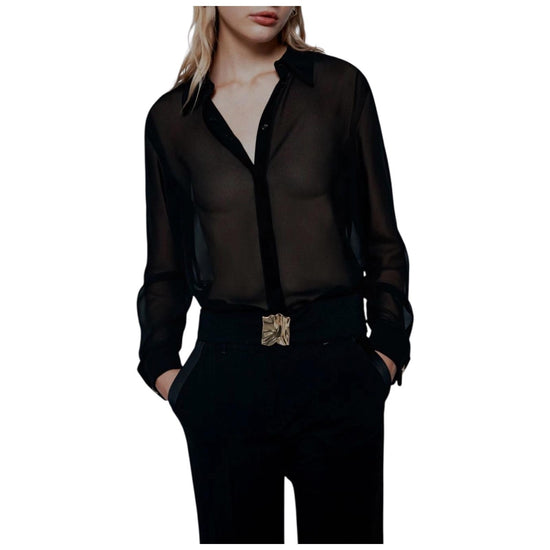 Camicia in georgette Nero ARCA 002 MARELLA 