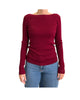 Maglia con scollo posteriore in lana Bordeaux