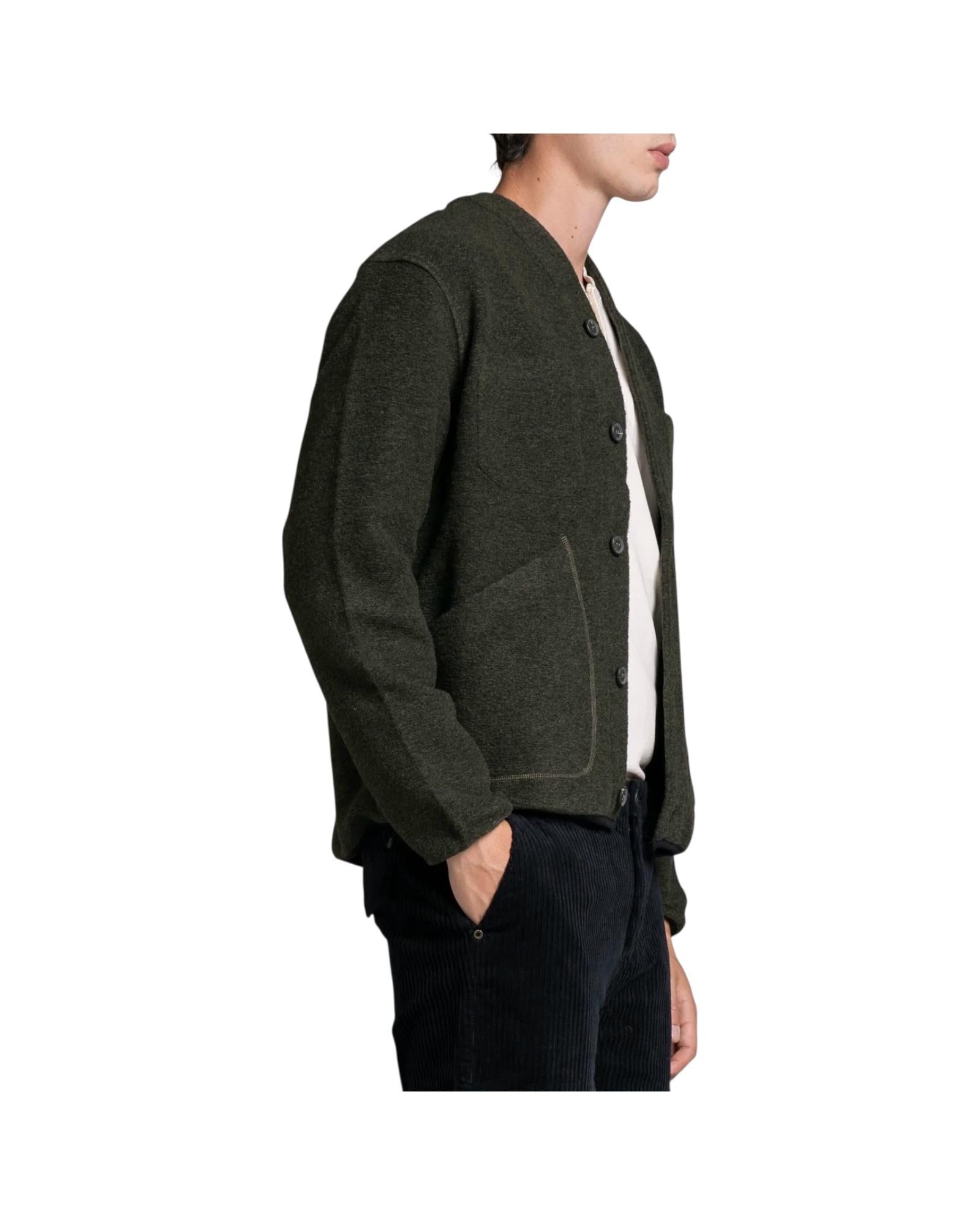 Cardigan Dover misto lana Green DOVER MWBC06 IMPURE 