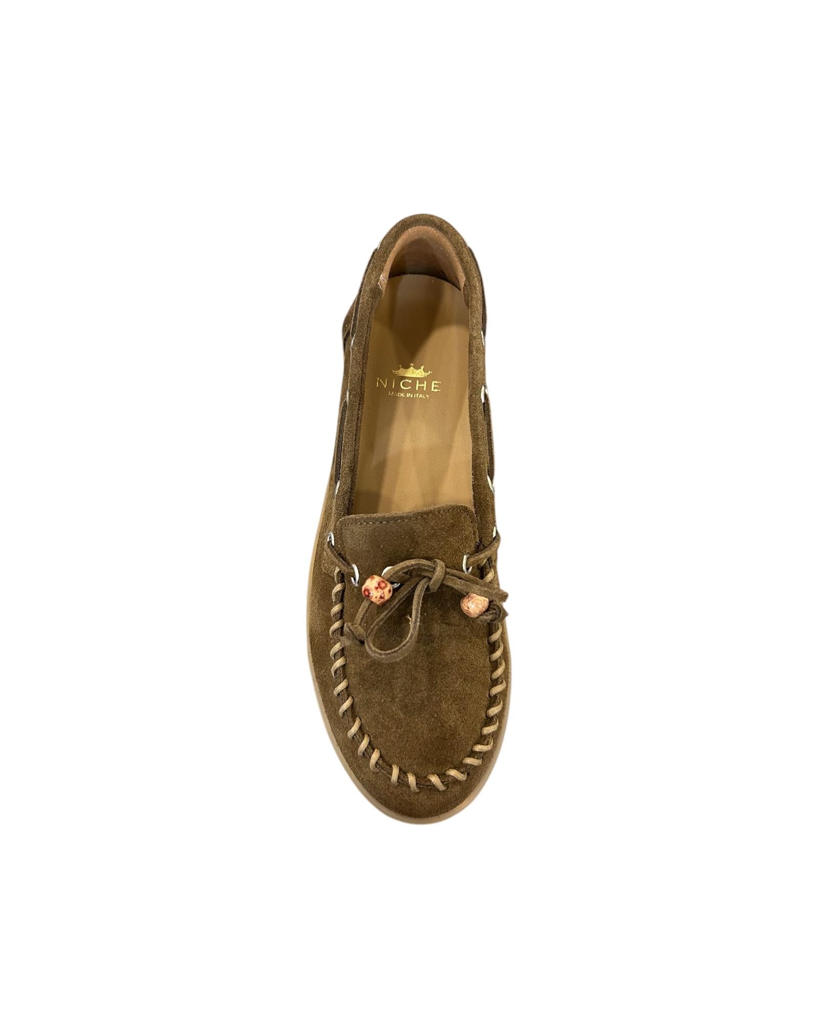 Mocassino in pelle scamosciata Tabacco 4482 TABACCO NICHE 