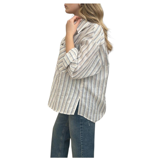 Camicia Over a righe CFW Q042 030 HAVEONE 