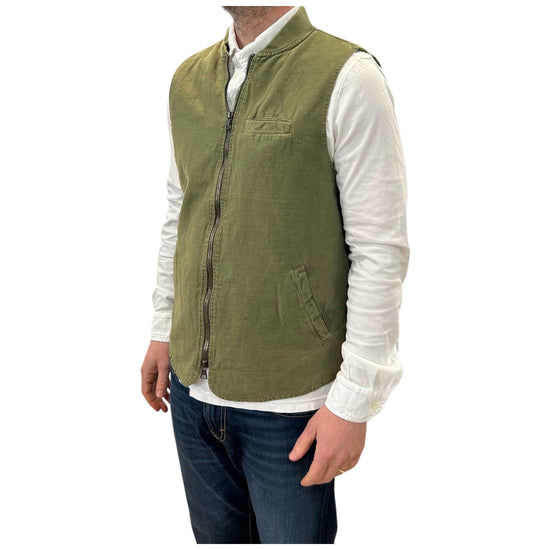 Gilet misto lino Military 6511 MILITARY BL'KER 