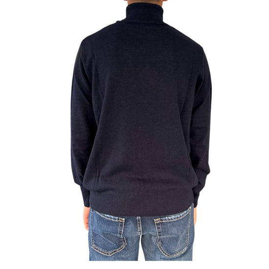 Dolcevita in lana e cashmere Blu navy 00G50155M 490 MONTECHIARO 